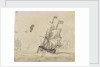 A Dutch flagship with the wind on the quarter by Willem Van de Velde the Younger