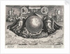 Americae Retectio (The Globe showing America, Africa and Europe and a panorama of Europe also portraits of Christopher Columbus and Amerigo Vespucci) by Johannes Stradanus