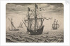 Galleon at anchor by Pieter Brueghel
