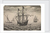 Galleon at anchor by Pieter Brueghel