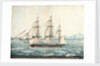 Florentia Captn Wimble. Passing through Telleberry Roads Feby 1st 1825 Coast of Malabar by Neve