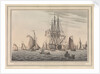 Bonaparte in Torbay, at anchor, on board HMS 'Bellerophon' by George Tobin