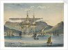 HMS 'Jupiter' (1813) at Table Bay, as a troop ship by J.F. W.