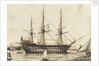 HMS 'Howe' off Sheerness Dockyard, 1836 by Francis Byron