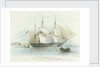 H.M.S. 'Inconstant' lying off Plymouth Dock Yard by Anonymous