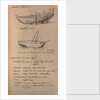 Sketch of an Arab rowing boat with a boom by R.J. Clutterbuck