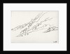 Sketch of hilly wooded landscape (on reverse and inverted) by John Brett