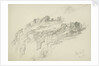 Study of mountainous wooded landscape (on reverse and inverted) by John Brett