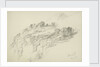 Study of mountainous wooded landscape (on reverse and inverted) by John Brett