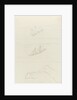 Two slight sketches of a two masted sailing craft and one of a horse's hind leg by John Brett