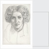 Head and shoulders portrait of a woman by John Brett