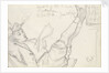 Sketch of a boy, Pat, reclining, reading with his feet up by John Brett