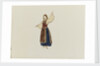 Sketch of a girl in traditional costume (inverted) by John Brett