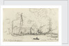 Rough sketch of busy Thames scene by Nelson Dawson