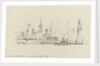 Sketch of various vessels in London Dock, Shadwell, near Stepney or Wapping Station by Nelson Dawson