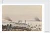 The Cemetry, Kinburn, 1855. HMS 'Tribune' cutting through the ice on the Dnieper by Harry Edmund Edgell