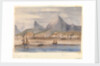 View of Rio de Janiero - Brazil 1856 showing HMS 'Tribune' at anchor by Harry Edmund Edgell