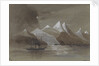 HMS 'Tribune' off Mount Sacramento 7000 ft high Magellan Straits S. America by Harry Edmund Edgell