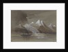 HMS 'Tribune' off Mount Sacramento 7000 ft high Magellan Straits S. America by Harry Edmund Edgell