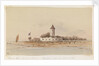 Fort flying union jack with a tower by Harry Edmund Edgell