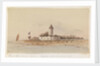 Fort flying union jack with a tower by Harry Edmund Edgell