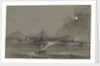 Moonlight scene of Lighthouse and Fort on Point de Galle Ceylon by Harry Edmund Edgell