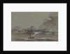 Moonlight scene of Lighthouse and Fort on Point de Galle Ceylon by Harry Edmund Edgell