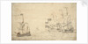 A ketch and two English ships in a breeze by Willem van de Velde the Elder