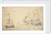 A ketch and two English ships in a breeze by Willem van de Velde the Elder