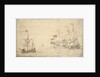 A ketch and two English ships in a breeze by Willem van de Velde the Elder