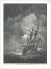 A ship scudding in a gale by Willem van de Velde the Elder