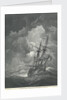 A ship scudding in a gale by Willem van de Velde the Elder