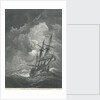 A ship scudding in a gale by Willem van de Velde the Elder