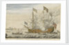 Brittannia' with a view of Woolwich, where she was built by Thomas Baston