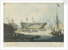 The Launch of the Honourable East India Company's Ship 'Edinburgh' from the dock yard of Messrs Wigrams & Green Blackwall with a view of the ship 'Abercrombie Robinson' on the stocks by William John Huggins