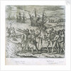 Christopher Columbus landing in 1492. Bahamas (Watling Island) by Gottfried