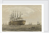 The 'Great Eastern' under weight July 23rd (escort and other ships introduced being the Terrible, the Sphinx the Hawk & the Caroline) by R. Dudley