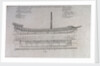 Ship plan for a galleon by unknown