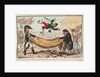 The - high - Flying Candidate, (i.e. Little Paul-Goose, ) mounting from a Blanket (Hood) by James Gillray