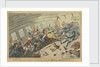 An Interesting scene on board an East Indiaman, showing the Effects of a heavy Lurch, after dinner by George Cruikshank