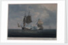 The capture of the Spanish slave brig 'Midas' by HM Schooner 'Monkey' on the Great Bahama Bank, 27 June 1829 by William John Huggins