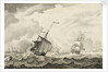 A lugger close-hauled in a strong breeze by Francis Swaine
