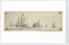 Dutch men of war and other vessels at sea by Willem van de Velde the Elder