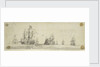 Dutch men of war and other vessels at sea by Willem van de Velde the Elder