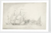 Dutch men of war firing a salute? by Willem van de Velde the Elder