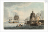 The yacht 'Dorset' leaving Dublin harbour by J.T. Serres