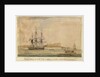Action of the Romney... & La Sybille & 3 armed vessels... June 17th 1794 (off Miconi, Grecian Archipelago) by J. Livesay