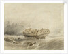 Dismasted merchantman drifting in a calm after a storm by Clarkson Stanfield