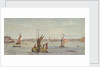 The Thames below Greenwich with hay barge and other shipping by Emily Frances Phipps Hornby