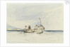 'Bateau pecheur', fishing boats off Naples by William Callow